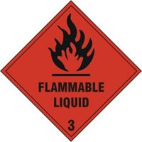 Flammable liquid Class 3 - SAV (100 x 100mm)